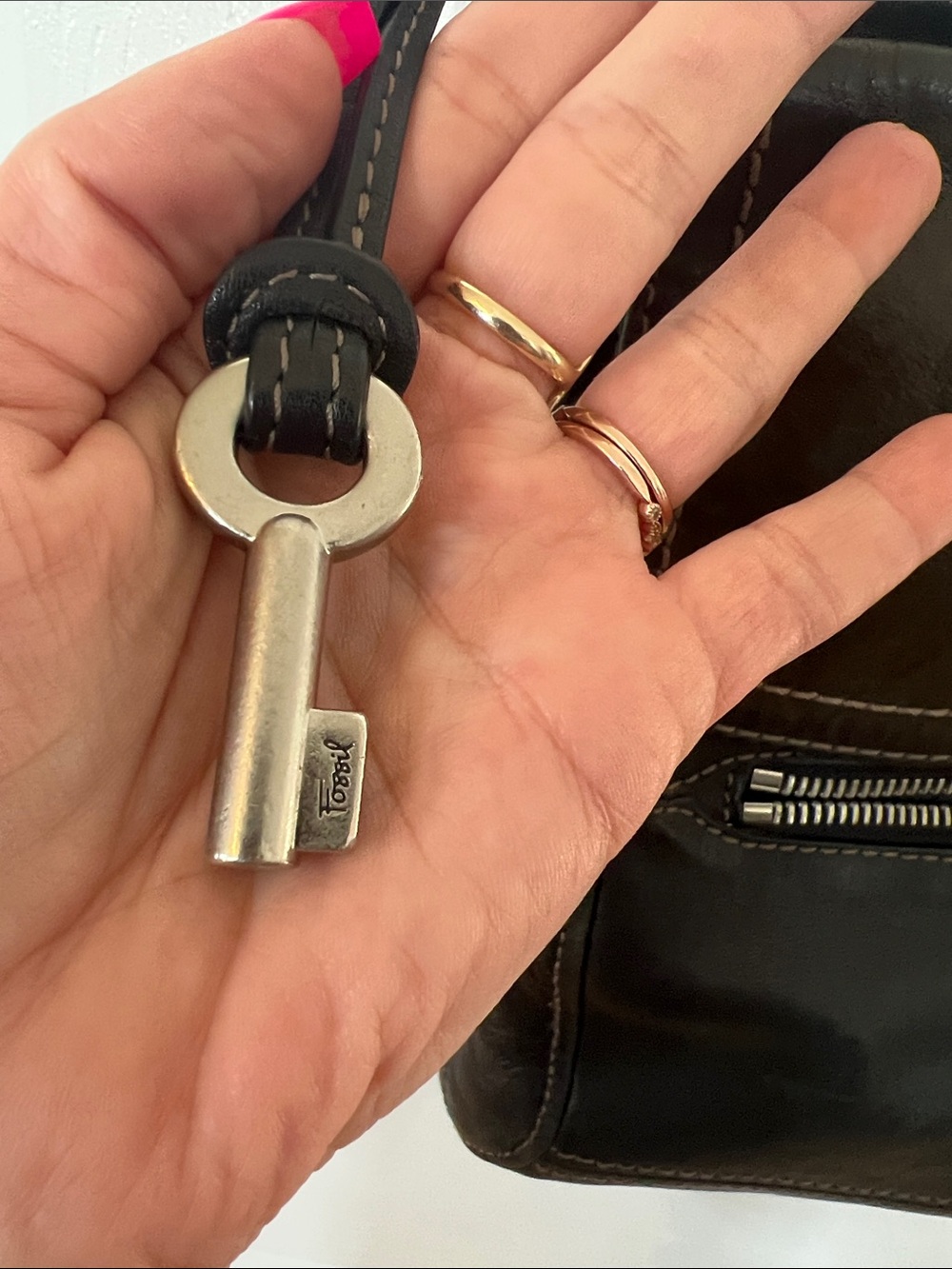 Fossil Black Leather Crossbody Bag - Picture 10 of 12